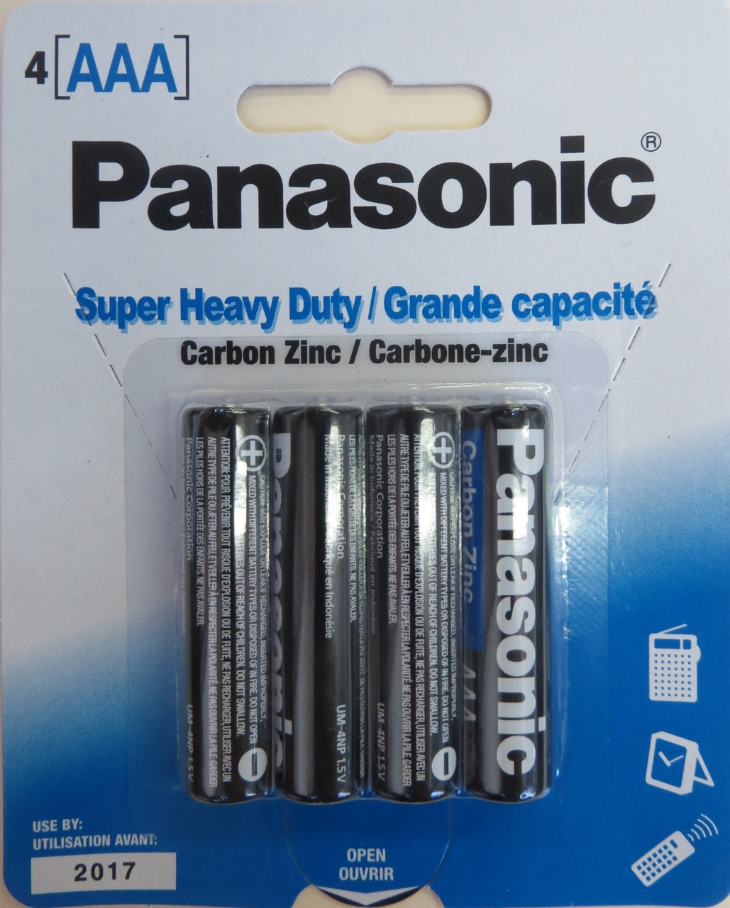 Panasonic Super Heavy Duty AAA - 4 Pack Retail