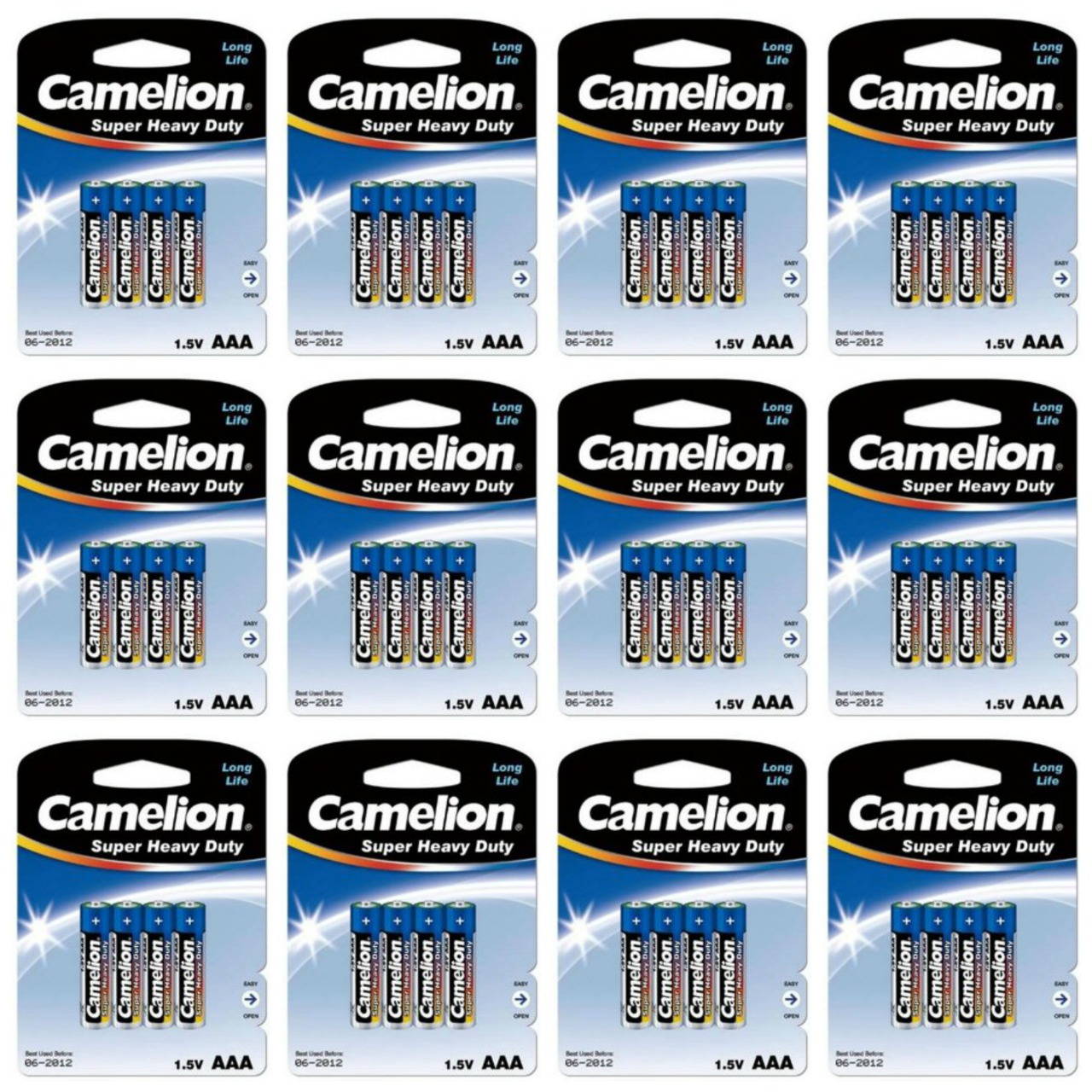 Camelion AAA Size Super Heavy Duty Batteries 48 Pack - Retail Carded + Free Shipping
