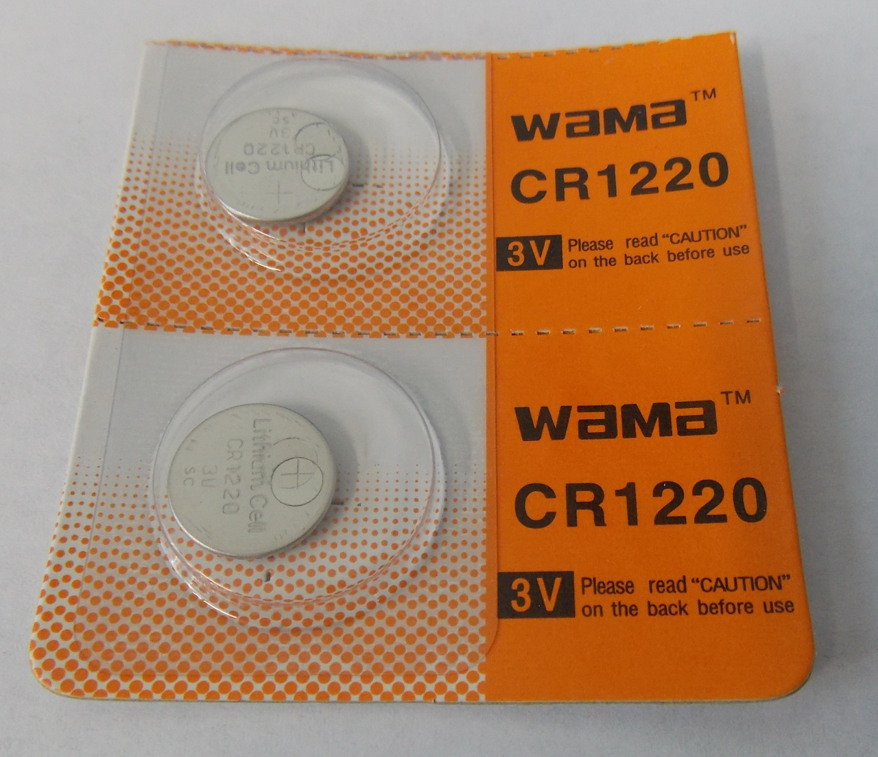 BBW CR1220 3V Lithium Coin Battery  2 Pack -  FREE SHIPPING!