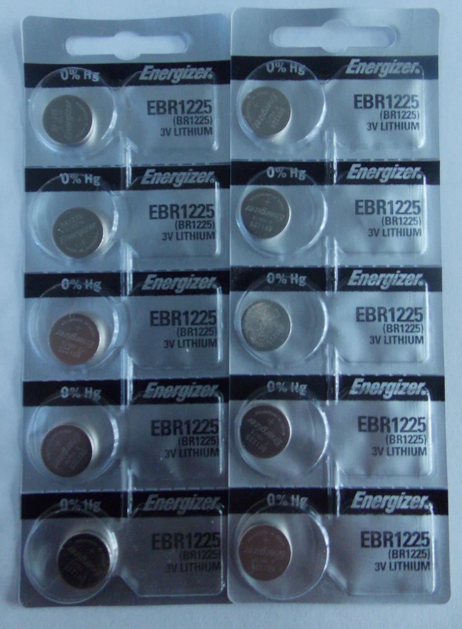 Energizer CR1225 3V Lithium Coin Battery - 10 Pack + FREE SHIPPING!