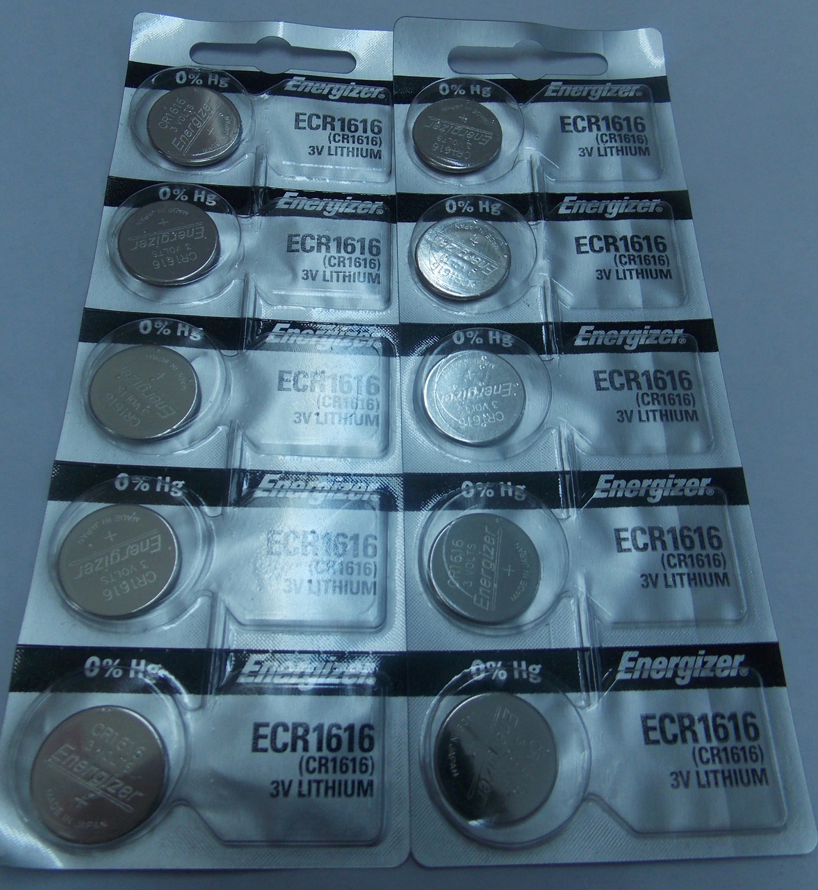 Energizer CR1616 3V Lithium Coin Battery 10 Pack + FREE SHIPPING