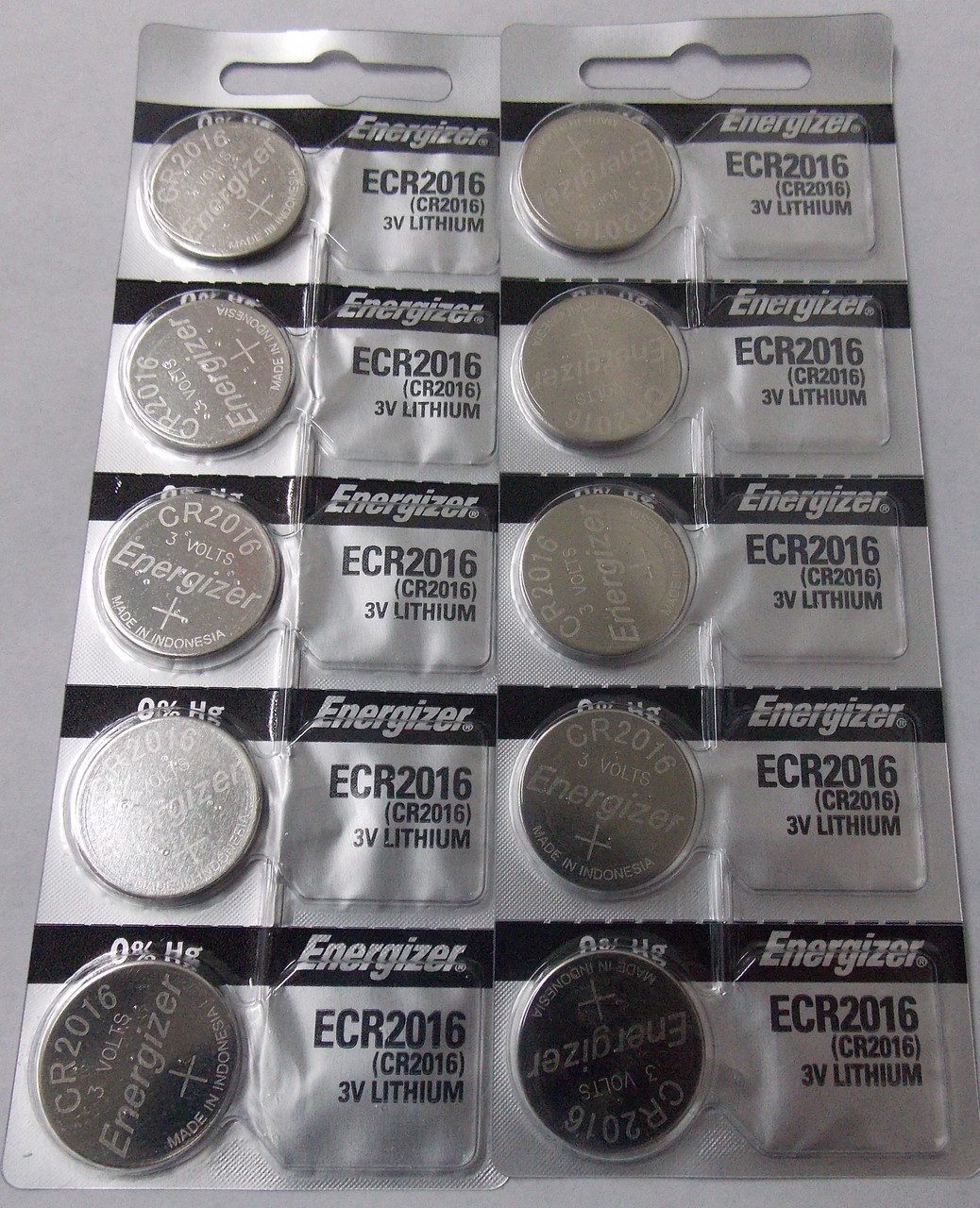 Energizer CR2016 3V Lithium Coin Battery - 10 Pack + FREE SHIPPING!