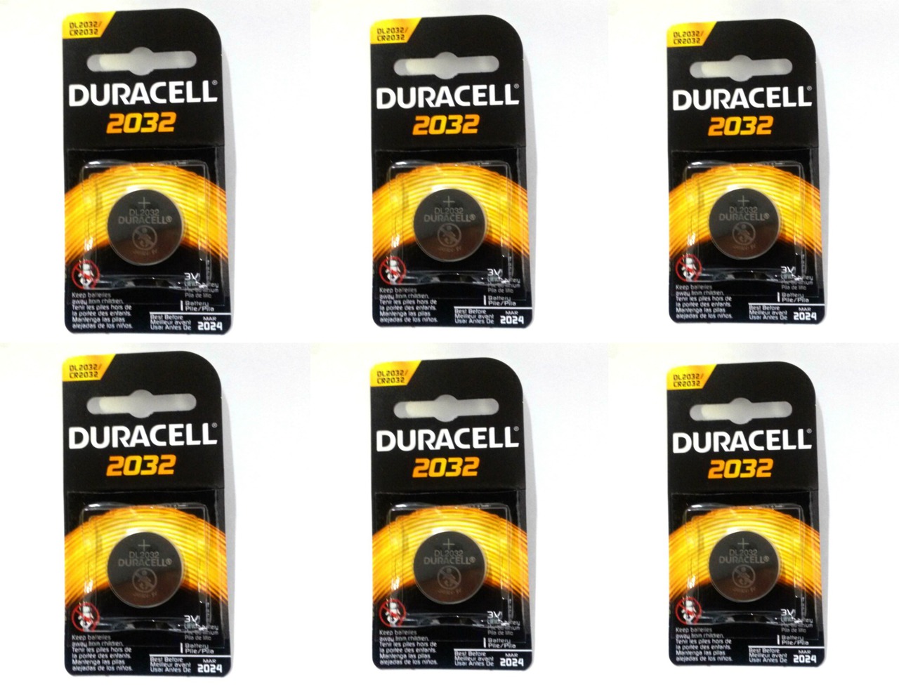 Duracell CR2032 Coin Battery - 6 Pack + FREE SHIPPING