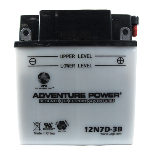 12N7D-3B 12 Volt 7 Amp Hrs Conventional Power Sport Battery