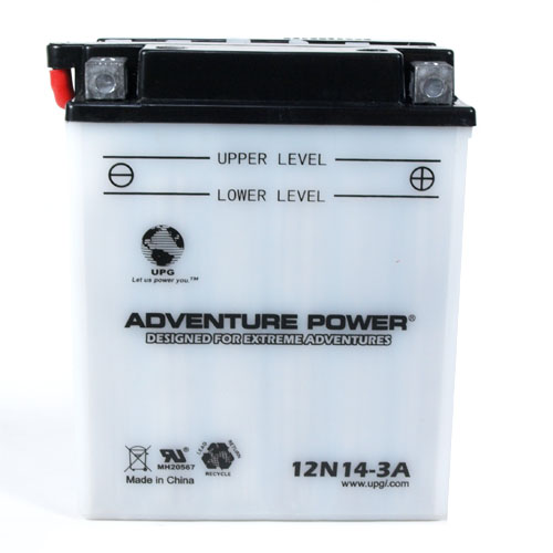 12N14-3A 12 Volt 14 Amp Hrs Conventional Power Sport Battery