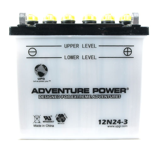 12N24-3 12 Volt 24 Amp Hrs Conventional Power Sport Battery