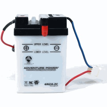 6N2A-2C 6 Volt 2 Amp Hrs Conventional Power Sport Battery