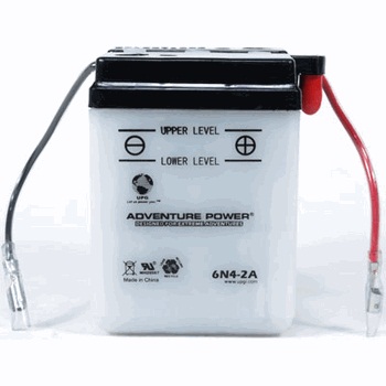6N4-2A 6 Volt 4 Amp Hrs Conventional Power Sport Battery