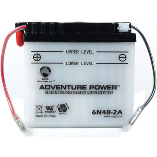 6N4B-2A 6 Volt 4 Amp Hrs Conventional Power Sport Battery