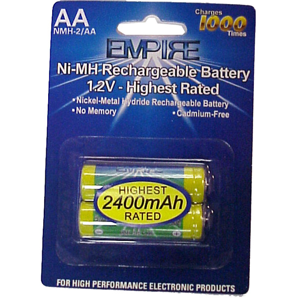 2AA NiMH RECHARGEABLE PER CARD Video Battery