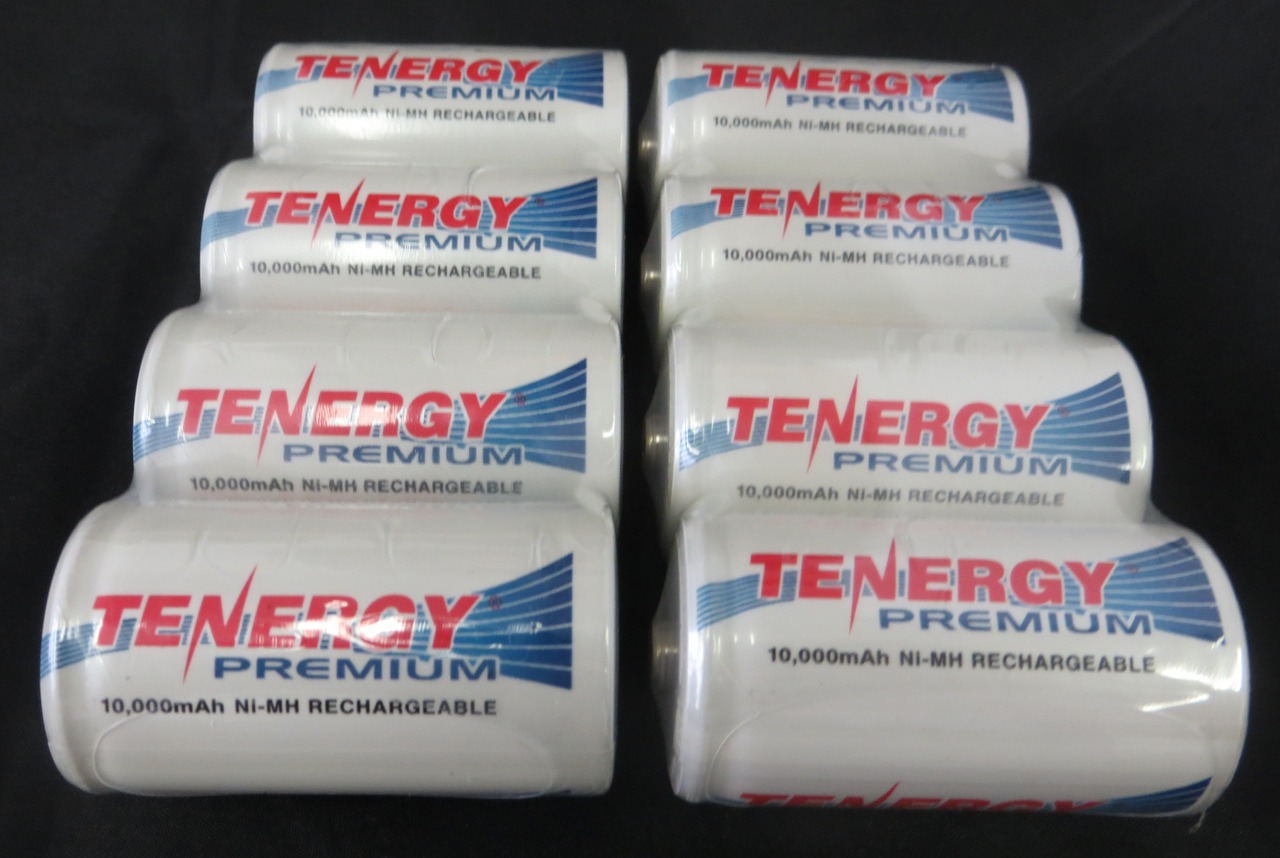Tenergy Premium D NiMH 10 000 MAh 1.2 V Rechargeable Batteries - 8 Pack + FREE SHIPPING!