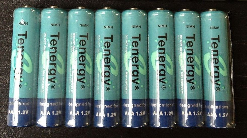 Tenergy 1000mAh AAA 1.2V NiMH Rechargeable Batteries - 8 Pack + FREE SHIPPING!