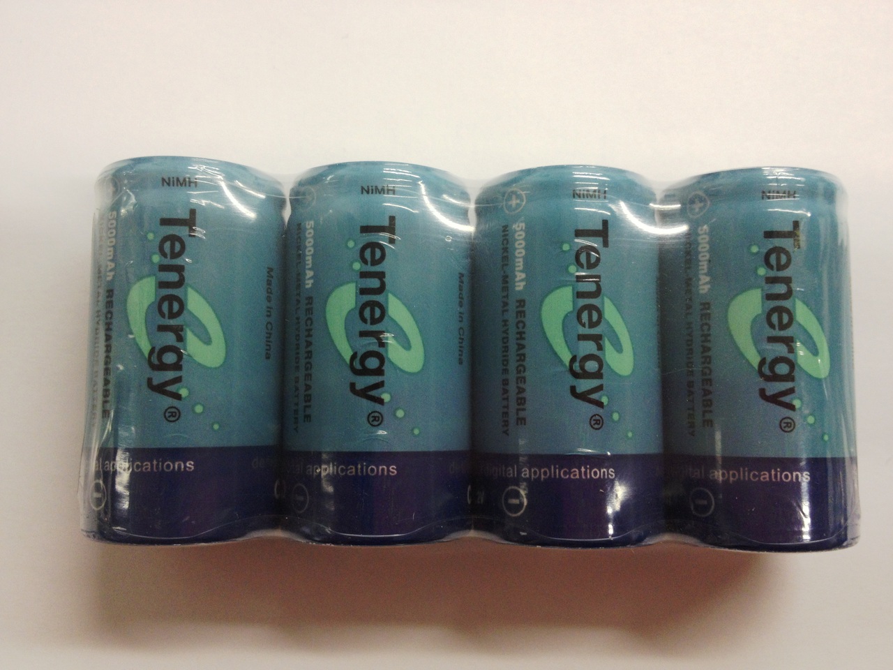 Tenergy 4 Pcs C Size 5000mAh High Capacity High Rate NiMH Rechargeable Batteries + FREE SHIPPING!