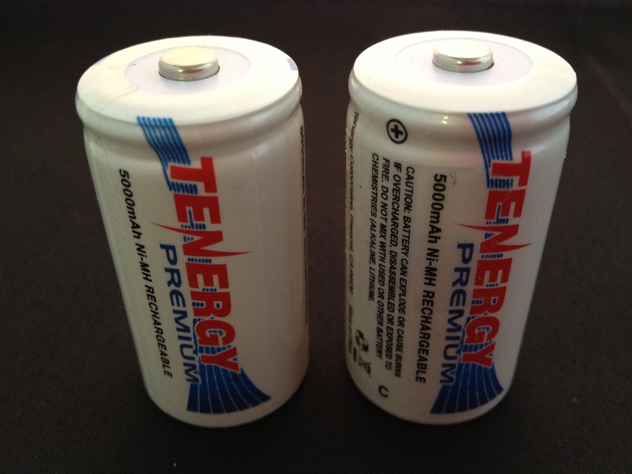 Tenergy Premium C NiMH 5000mAh MAh Rechargeable Batteries - 2 Pack + FREE SHIPPING!