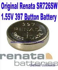 Renata 397/396 - SR726 Silver Oxide Button Battery 1.55V