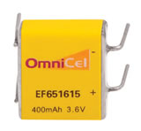 OmniCel 3.6V 400mAh Prismatic Lithium Battery