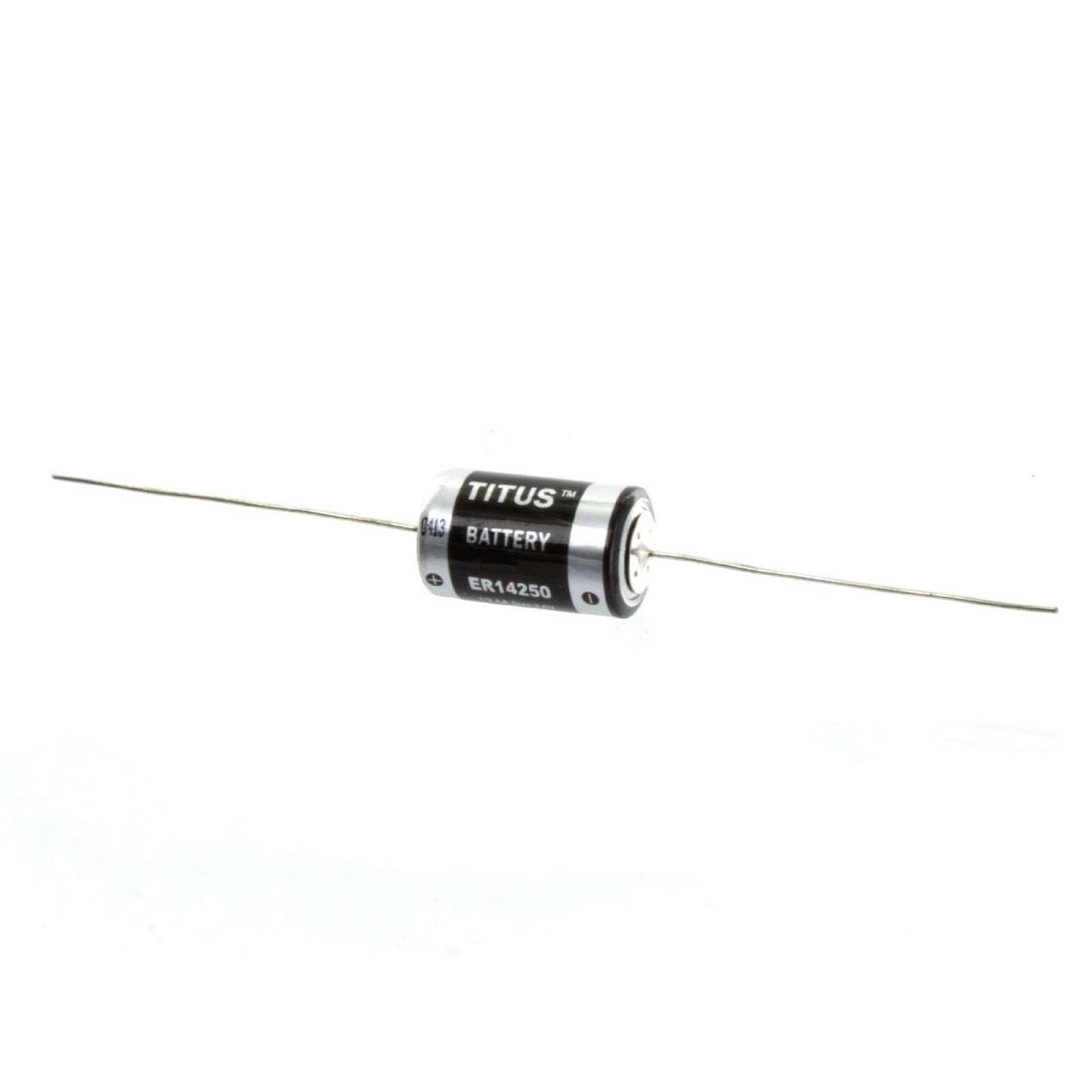 Titus 1/2 AA Size 3.6V ER14250FAX Lithium Battery With Axial Wire Leads - 1 Pack + Free Shipping!