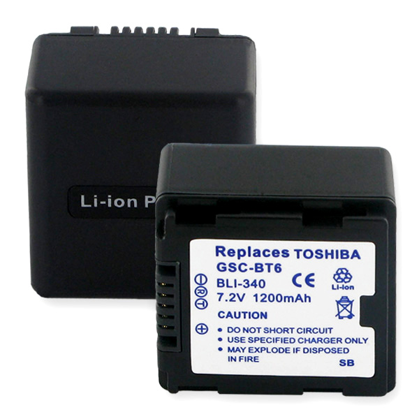 TOSHIBA GSC-BT6 LI-ION 1200mAh Video Battery