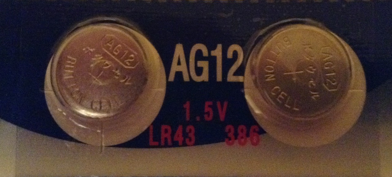 AG12 / LR43 Alkaline Button Watch Battery 1.5V - 2 Pack - FREE SHIPPING