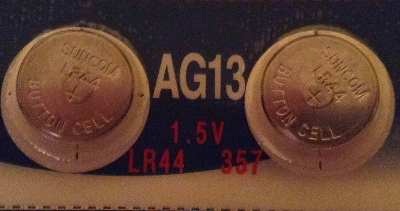 AG13 / LR44 Alkaline Button Watch Battery 1.5V - 2 Pack - FREE SHIPPING