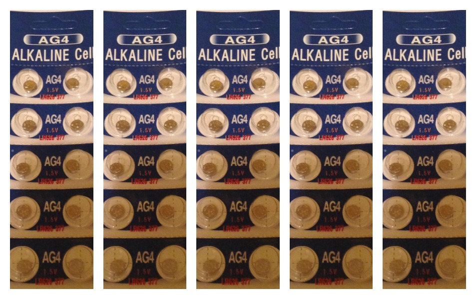 AG4 / LR626 Alkaline Button Watch Battery 1.5V - 50 Pack + FREE SHIPPING!