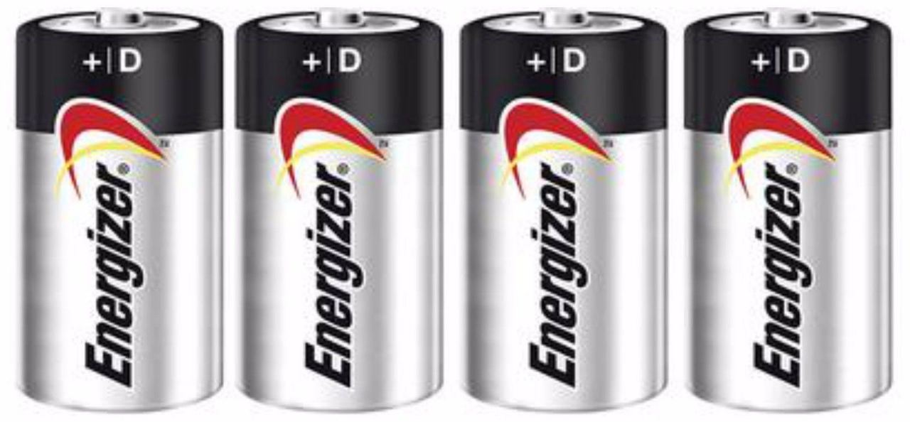 Energizer Max Alkaline D Size Batteries E95VP - 4 Pack + FREE SHIPPING!