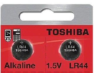 Toshiba LR44 - A76 Alkaline Button Battery 1.5V - 2 Pack + FREE SHIPPING!