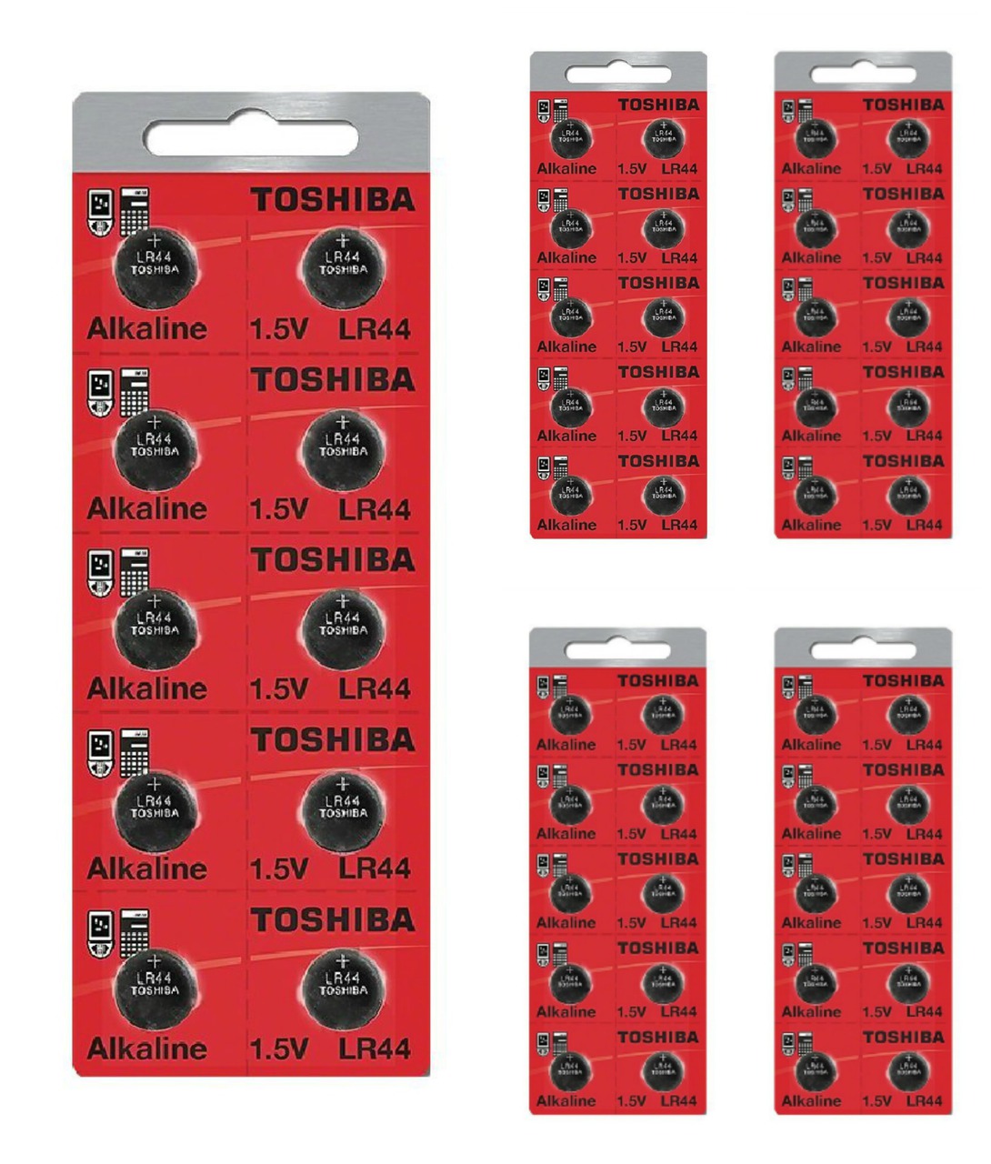 Toshiba LR44 - A76 Alkaline Button Battery 1.5V - 50 Pack + FREE SHIPPING!